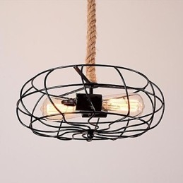 נברשת מאוורר תעשייתי וינטג' אמריקאי Lron Rope Creative