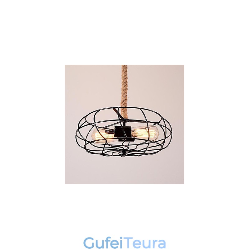 נברשת מאוורר תעשייתי וינטג' אמריקאי Lron Rope Creative