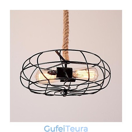 נברשת מאוורר תעשייתי וינטג' אמריקאי Lron Rope Creative