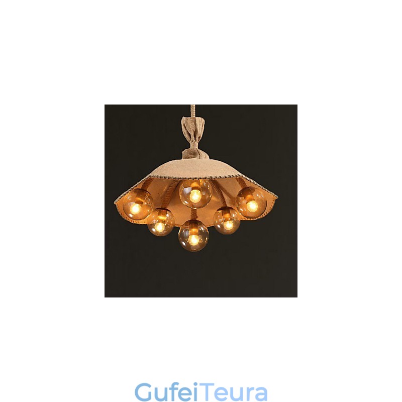 ציור כפרי תליון נברשת מתכת LightBedroom