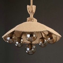 ציור כפרי תליון נברשת מתכת LightBedroom