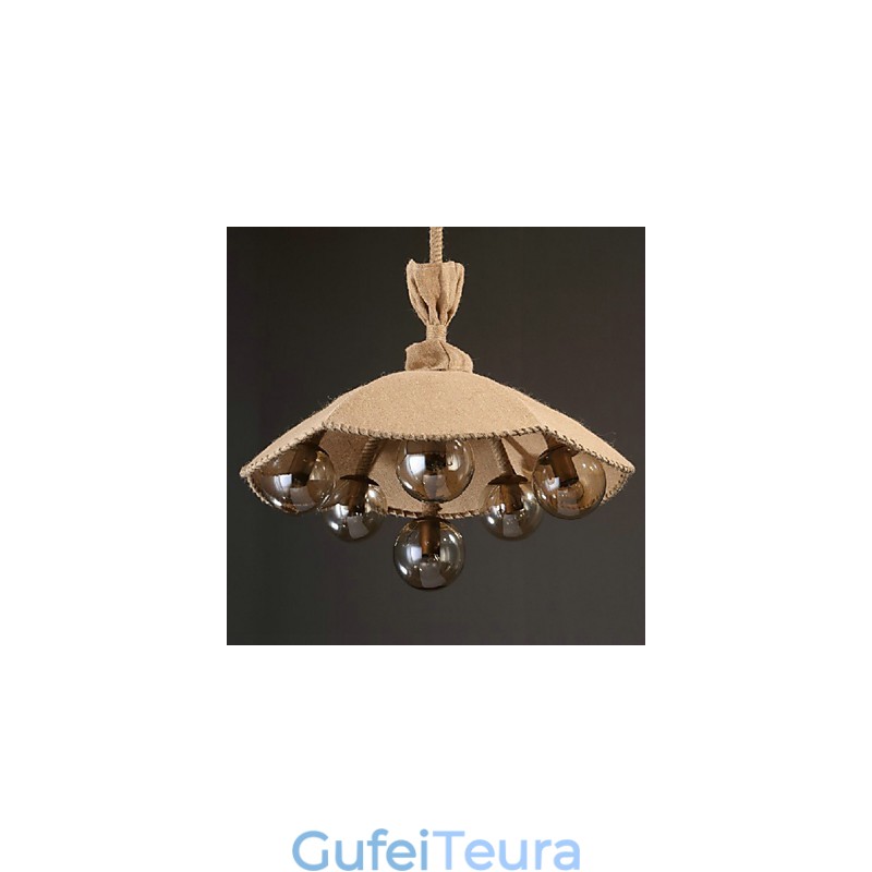 ציור כפרי תליון נברשת מתכת LightBedroom