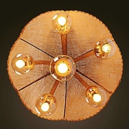ציור כפרי תליון נברשת מתכת LightBedroom