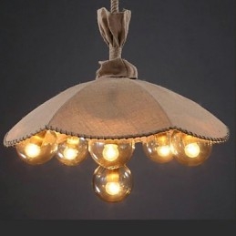 ציור כפרי תליון נברשת מתכת LightBedroom