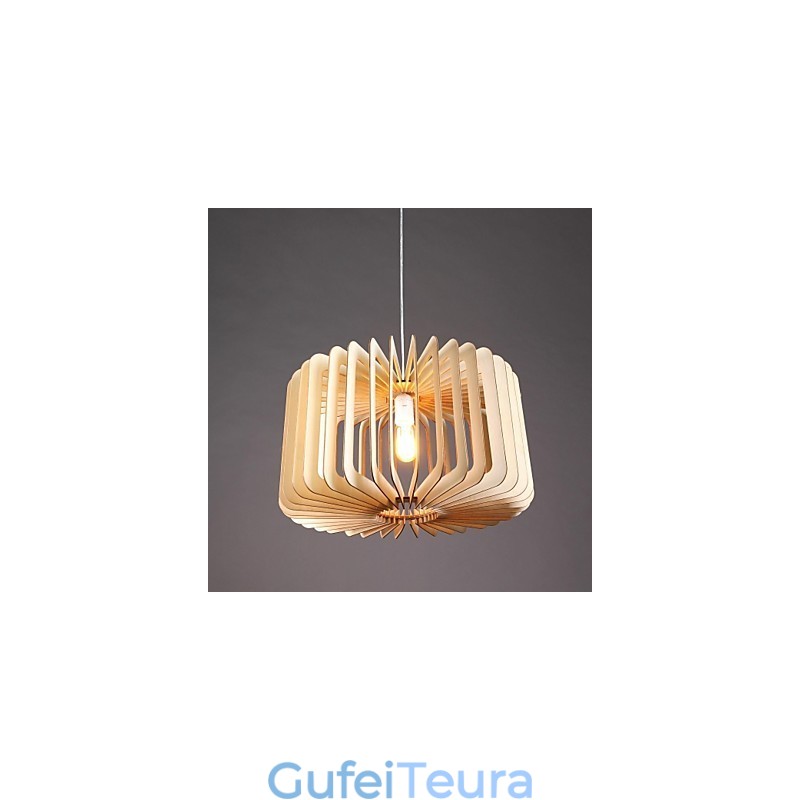 מודרני עכשווי מסורתי קלאסי כפרי וינטג' פנס תליון עץ במבוק אור