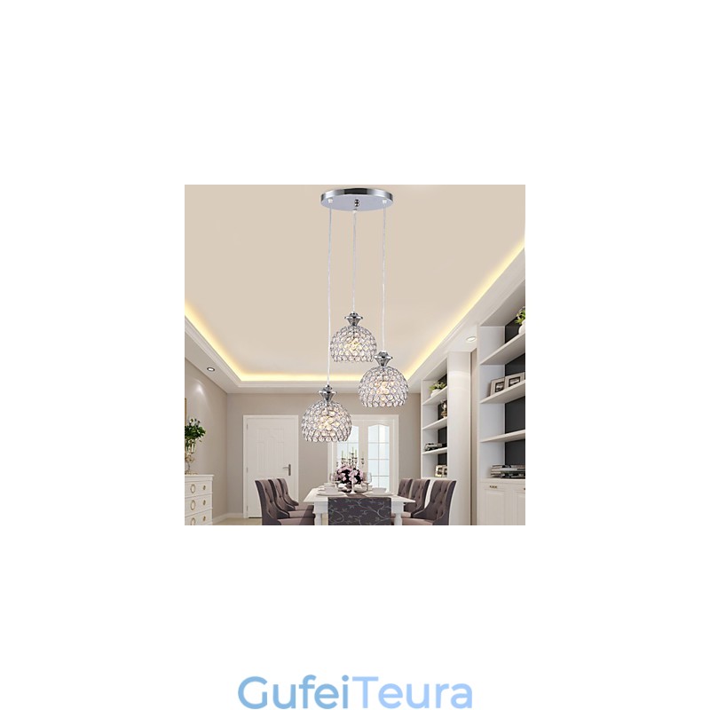 3 ראשים מודרני תליון קריסטל עכשווי