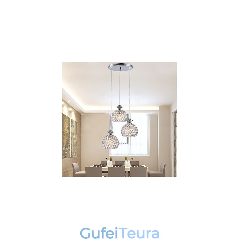 3 ראשים מודרני תליון קריסטל עכשווי