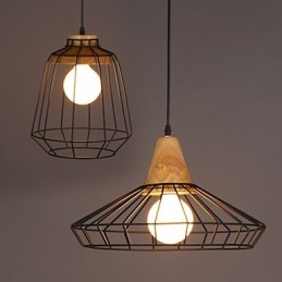 Nordic Creative ברזל נברשת קפה רטרו נטו Droplight