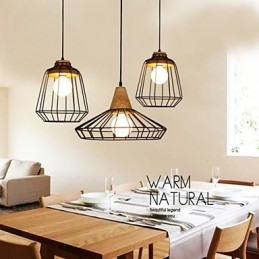 Nordic Creative ברזל נברשת קפה רטרו נטו Droplight