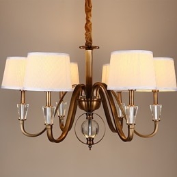 Rustic Lodge Vintage קריסטל מיני נברשת מתכת מצופה אלקטרו