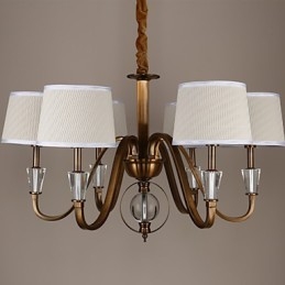 Rustic Lodge Vintage קריסטל מיני נברשת מתכת מצופה אלקטרו