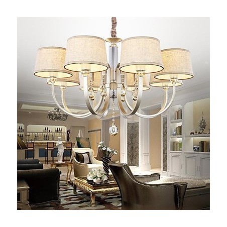 קאנטרי קריסטל כסף נברשת מתכת