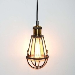 מנורת LOFT אור תליון וינטג' אדיסון Light Balck ברזל כלוב מתכת אהיל תאורה בסגנון מחסן גוף תאורה