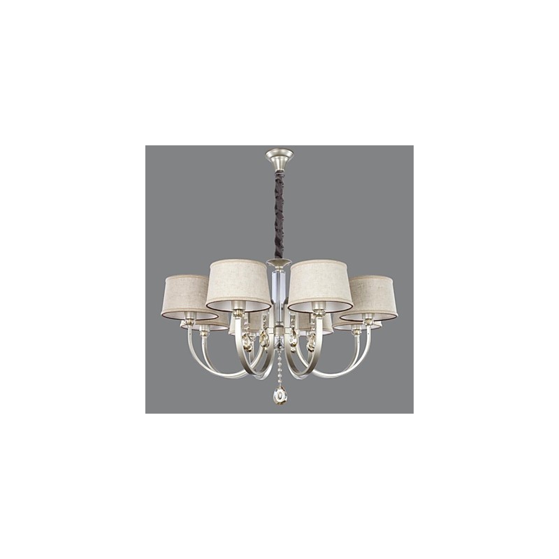 קאנטרי קריסטל כסף נברשת מתכת