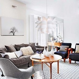 עכשווי וחוזה The Nordic Idea White Lotus Droplight Lamp