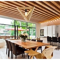 תליון עץ מודרני מנורות תליון פשוטות מנורת תליון בית קפה