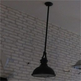 נברשת ברזל כפרית אמריקאית ראש יחיד שחור נברשת רוח תעשייתית