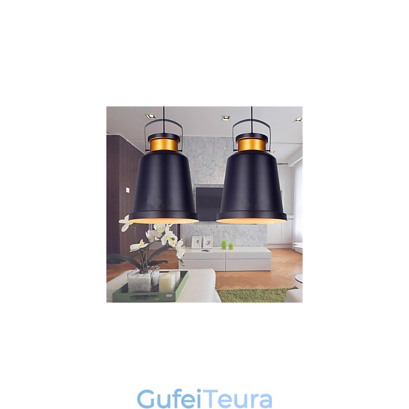 רטרו תליון אור מתכת קפה מנורות תליון