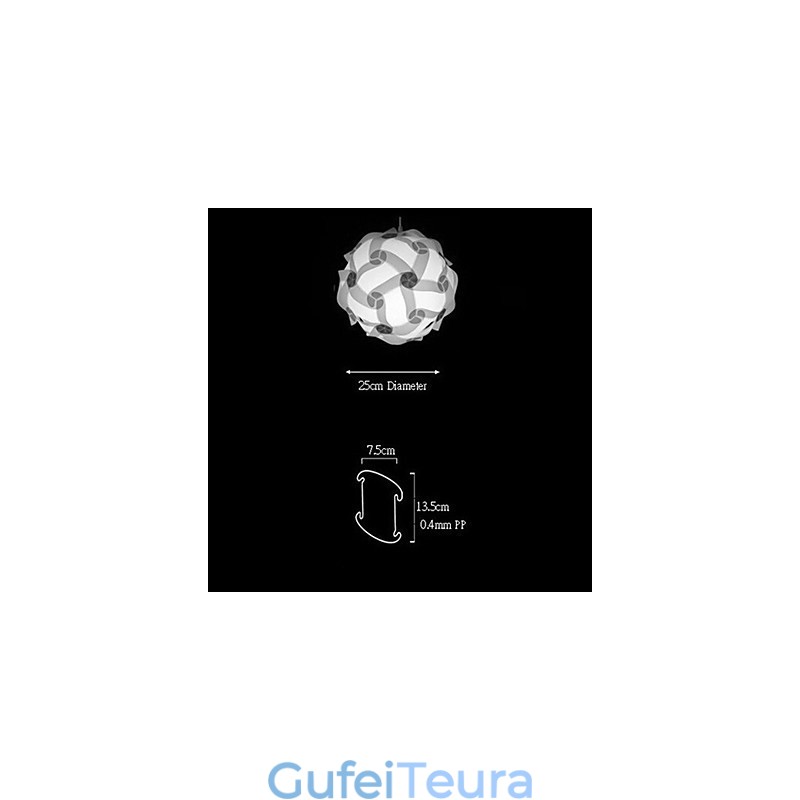 מנורת כדור תליון מודרני עשה זאת בעצמך 25 ס"מ