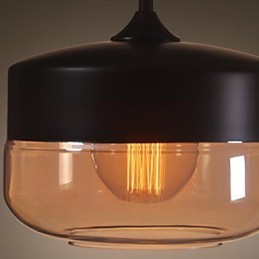 WestMenLights Vintage מודרני צבע מנורת תקרת זכוכית תליון אור שחור 250 מ"מ קוטר