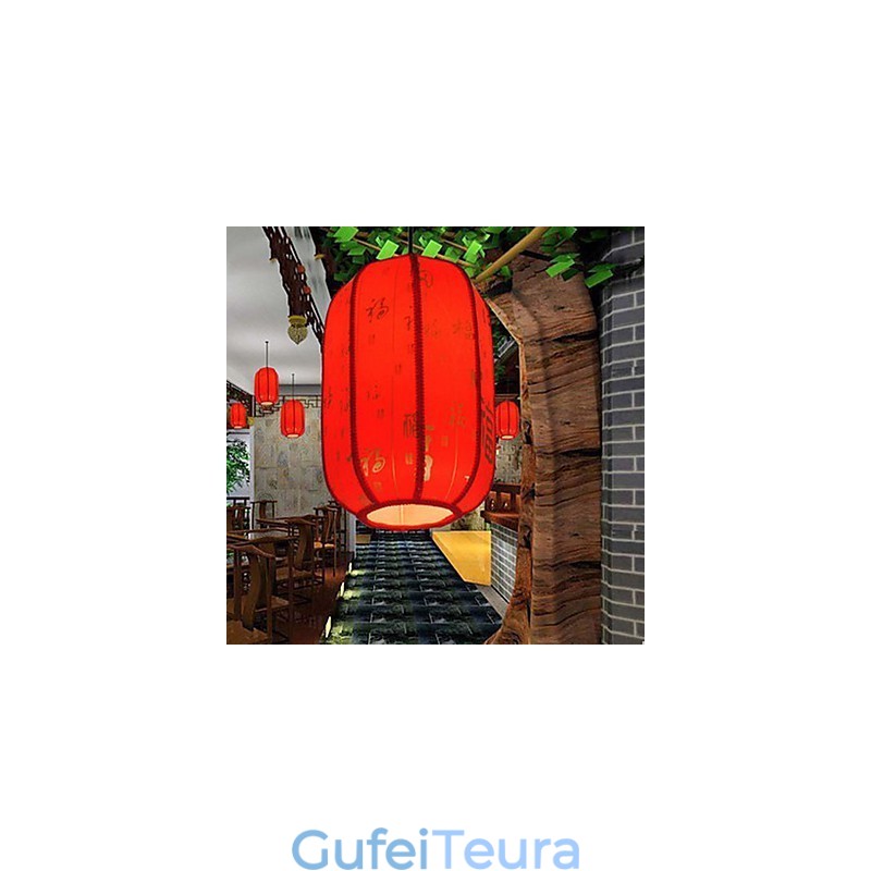 Archaize עור כבש אדום פנסים מרפסת Droplight מנורה אור