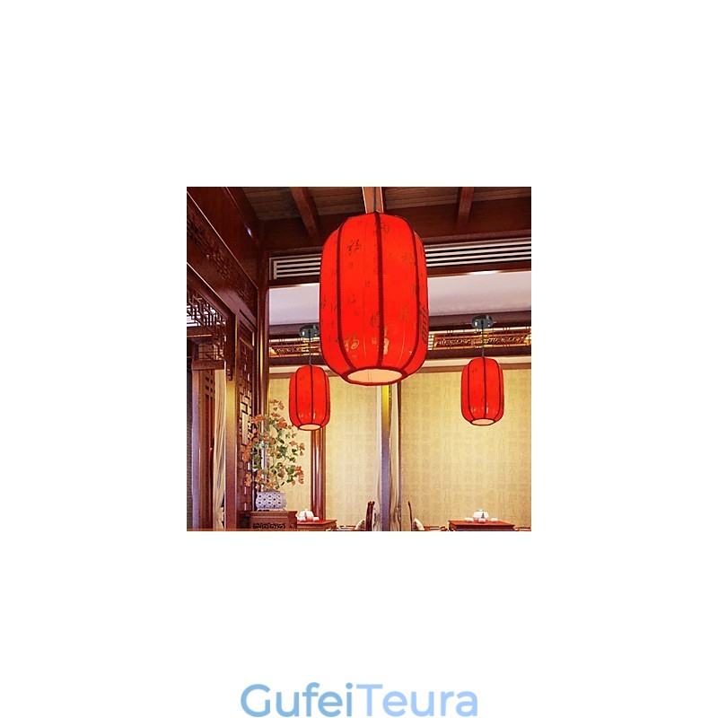 Archaize עור כבש אדום פנסים מרפסת Droplight מנורה אור