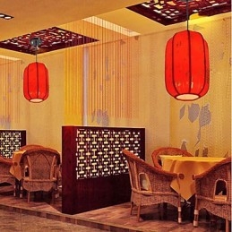 Archaize עור כבש אדום פנסים מרפסת Droplight מנורה אור