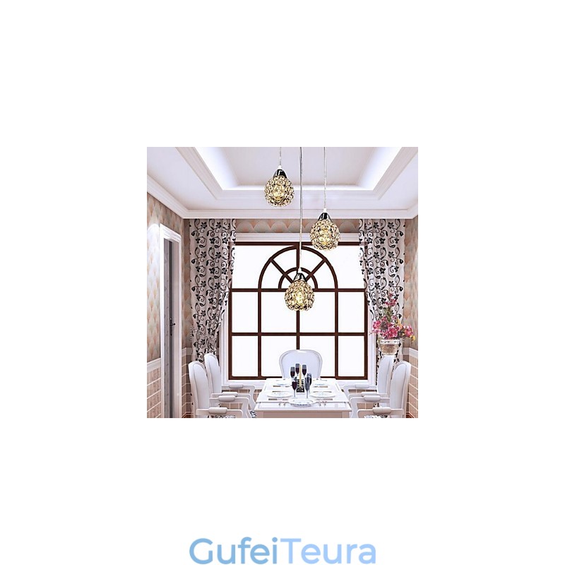 תליון מתכת מודרני מודרני קריסטל מצופה אלקטרו