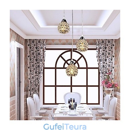 תליון מתכת מודרני מודרני קריסטל מצופה אלקטרו