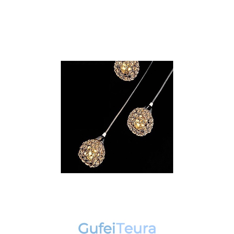 תליון מתכת מודרני מודרני קריסטל מצופה אלקטרו