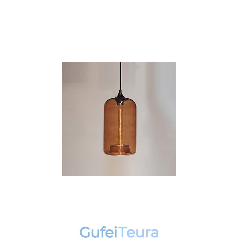 תליון עיצוב בקבוק 1 אור עם גוון שקוף