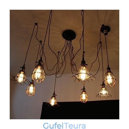 תליון פרח יופי אמריקאי קאנטרי רטרו 8 ראשים