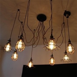 תליון פרח יופי אמריקאי קאנטרי רטרו 8 ראשים