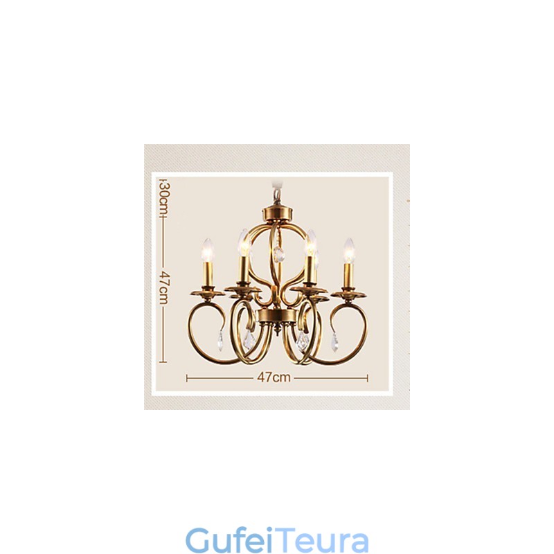 נברשת תליון אור בסגנון מיני מתכת קלאסית מסורתית