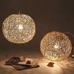 Cany Art מנורה כפרית Chinlon Droplight Droplight מנורה