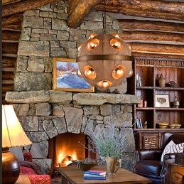 ציור כפרי נברשת מתכת תליון LightBedroom