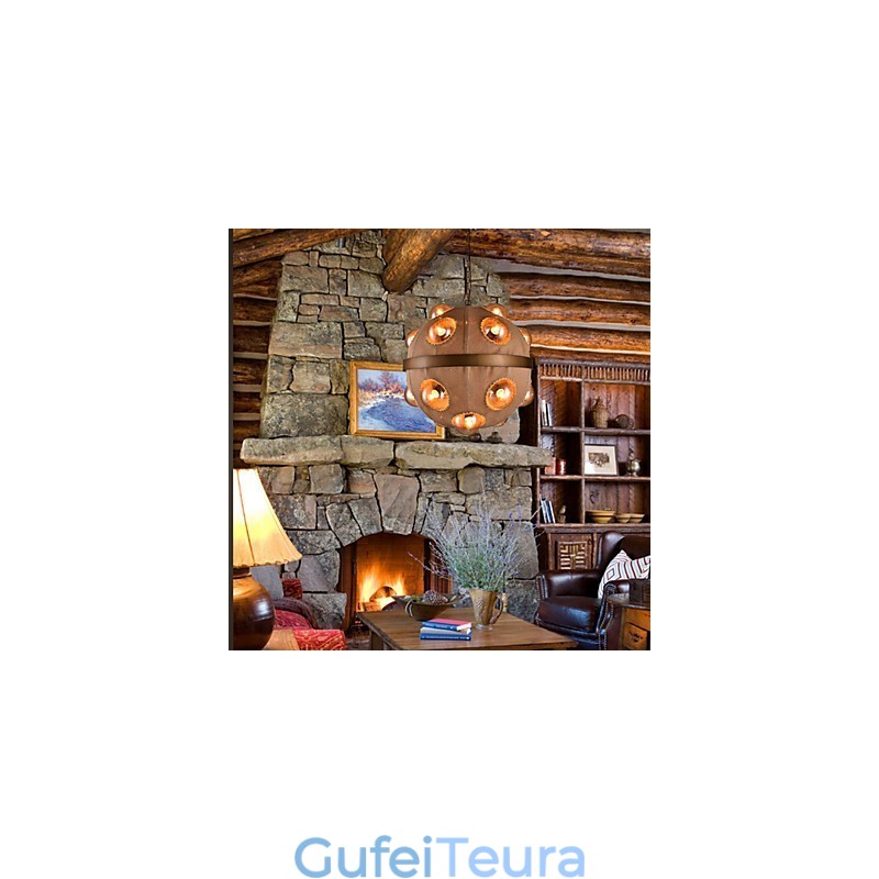 ציור כפרי נברשת מתכת תליון LightBedroom