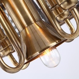 אורות תליון קריסטל מיני בסגנון מתכת קלאסית מסורתית