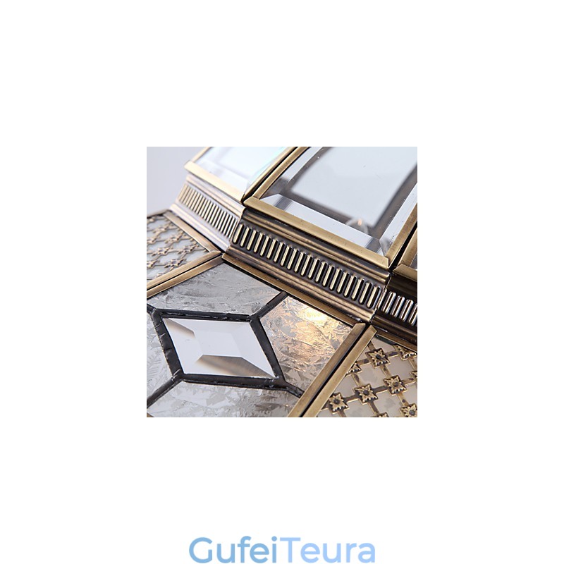 אורות תליון קריסטל מיני בסגנון מתכת קלאסית מסורתית