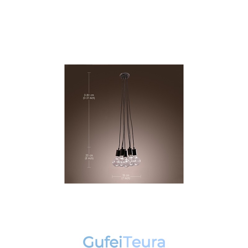 מודרני בית 7 ראשי אדיסון נורת לופט כדור זכוכית תליון אור