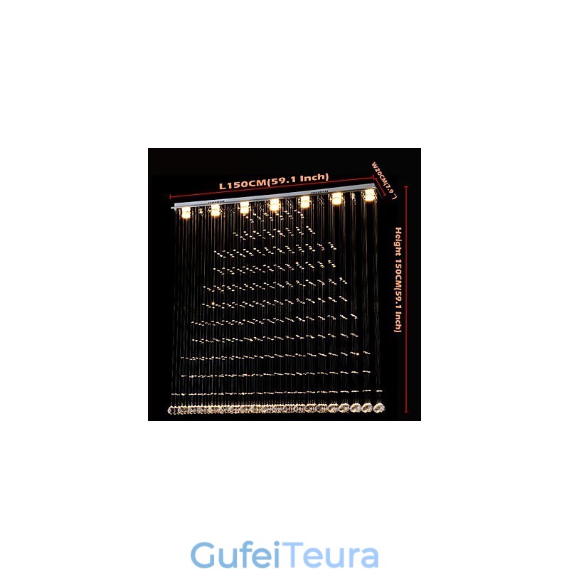 K9 תליון קריסטל מנורת תליית חוט נברשת תאורת תקרה אור בית קפה מקורה