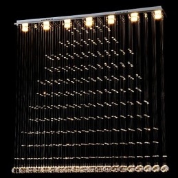 K9 תליון קריסטל מנורת תליית חוט נברשת תאורת תקרה אור בית קפה מקורה