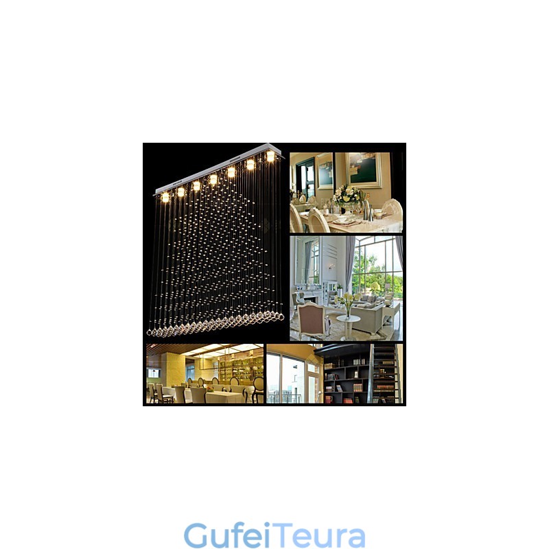 K9 תליון קריסטל מנורת תליית חוט נברשת תאורת תקרה אור בית קפה מקורה