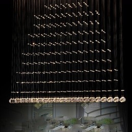 K9 תליון קריסטל מנורת תליית חוט נברשת תאורת תקרה אור בית קפה מקורה