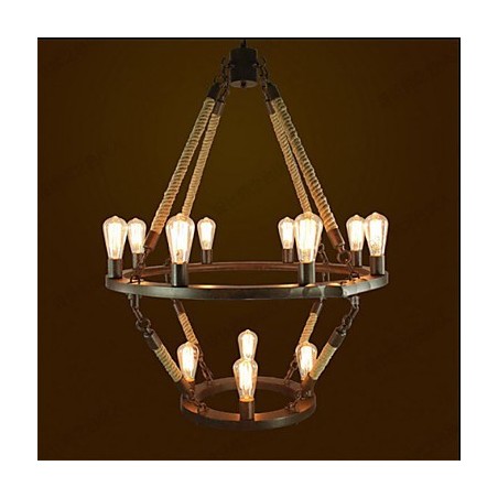 American Industrial Windge Hemp 12 מנורת רטרו אירופאית American Industrial Windge Hemp 12 מנורת רטרו אירופאית