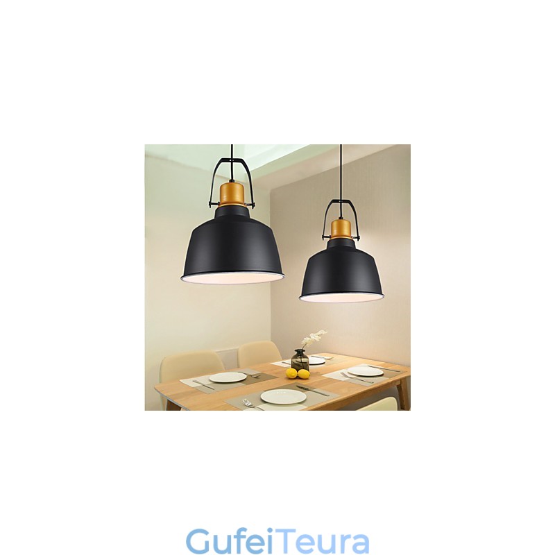 רטרו תליון אור מתכת קפה מנורות תליון