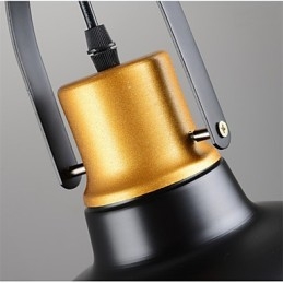 רטרו תליון אור מתכת קפה מנורות תליון