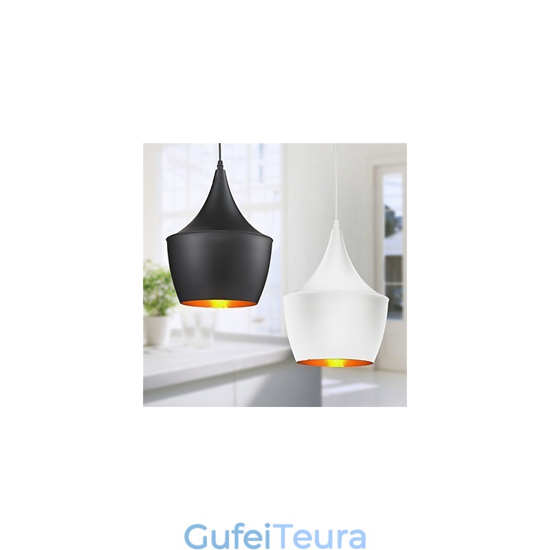 תאורת תליון רטרו וינטג' טום דיקסון עיצוב שחור לבן סוג מנורות תליון בית קפה