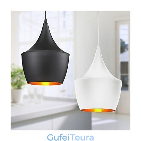 תאורת תליון רטרו וינטג' טום דיקסון עיצוב שחור לבן סוג מנורות תליון בית קפה