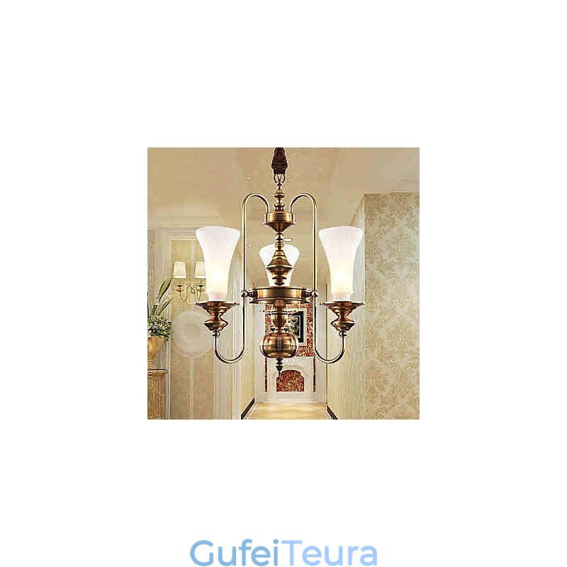 אורות תליון קריסטל מיני בסגנון מתכת קלאסית מסורתית